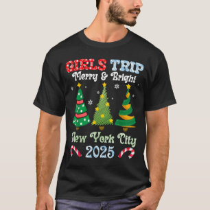 Girls Trip Merry And Bright Xmas New York City Vac T-Shirt