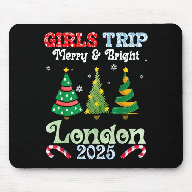 Girls Trip Merry Bright Christmas In London Vacati Mouse Mat (Front)