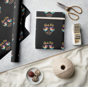 Girls Trip Miami 2025 Unforgettable Women Weekend Wrapping Paper