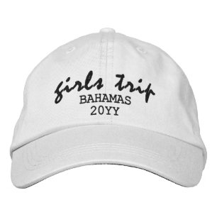 Girls Trip Modern Script Typography Personalized Embroidered Hat