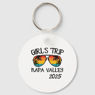 Girls Trip Napa Valley 2025 Summer Vacation Matchi Key Ring