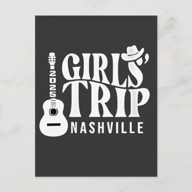 Girls Trip Nashville 2025 Vacation Summer  Invitation Postcard (Front)