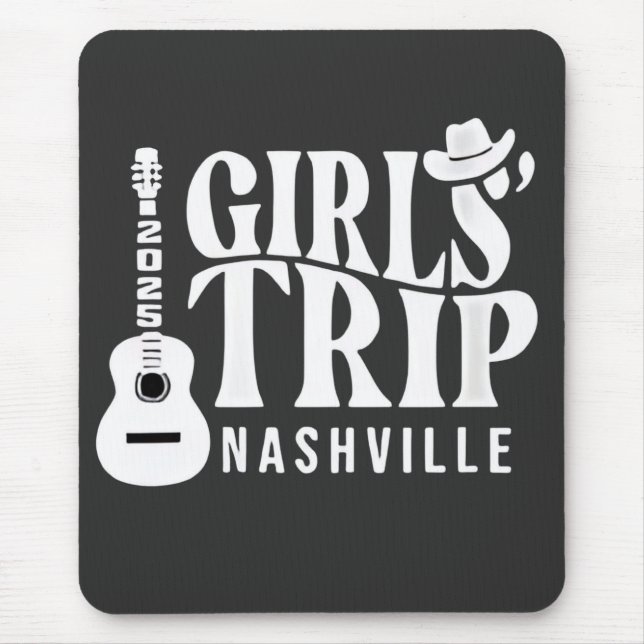Girls Trip Nashville 2025 Vacation Summer  Mouse Mat (Front)