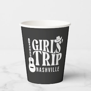 Girls Trip Nashville 2025 Vacation Summer  Paper Cups