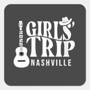 Girls Trip Nashville 2025 Vacation Summer  Square Sticker