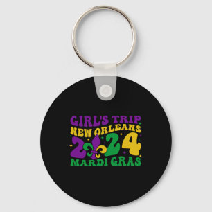 Girl's Trip New Orleans 2024 Mardi Gras Apparel Key Ring