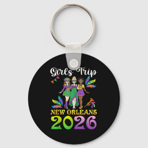 Girls Trip New Orleans 2026 Mardi Gras Day Squad T Key Ring