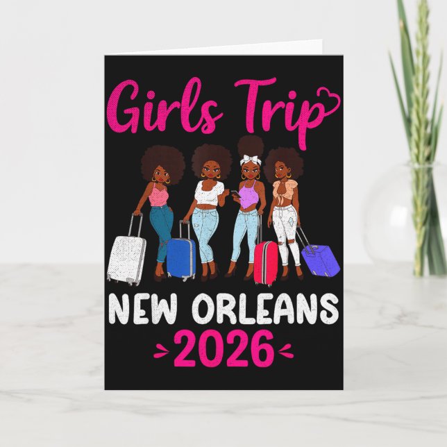Girls Trip New Orleans 2026 Squad Matching Outfit  Card (Front)