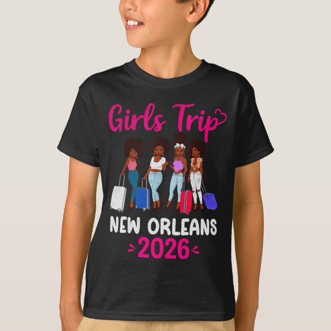Girls Trip New Orleans 2026 Squad Matching Outfit  T-Shirt (Front)