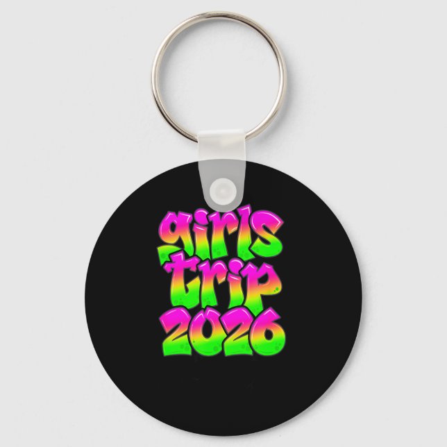 Girls Trip New Orleans Louisiana 2026 Graffiti Gre Key Ring (Front)