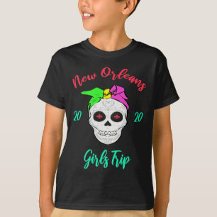Girls Trip New Orleans Skull Matching Vacation Vin T-Shirt