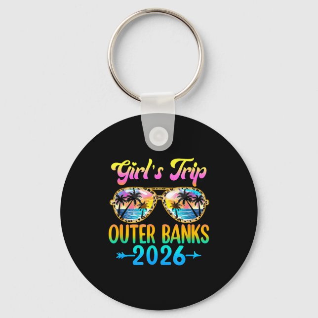 Girl's Trip Outer Banks 2026 Summer Vacation Sungl Key Ring (Front)