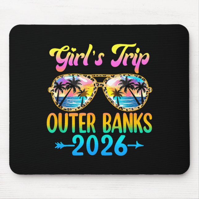 Girl's Trip Outer Banks 2026 Summer Vacation Sungl Mouse Mat (Front)