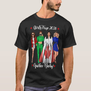 Girls Trip Quebec Falls Vacation Cute Woman Canada T-Shirt