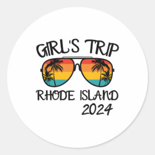 Girls Trip Rhode Island Summer Vacation Matching Classic Round Sticker