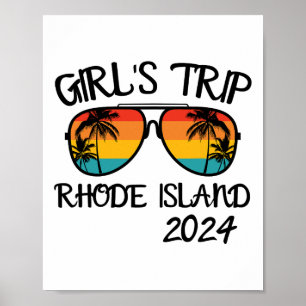 Girls Trip Rhode Island Summer Vacation Matching Poster