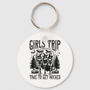 Girls Trip Salem Time To Get-wicked Ghouls Hallowe Key Ring