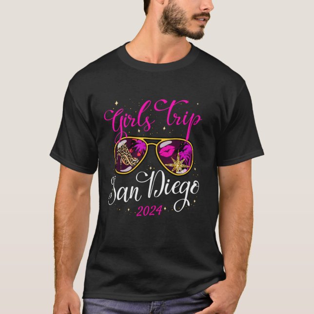 Girls Trip San Diego 2024 Womens Weekend Birthday  T-Shirt (Front)