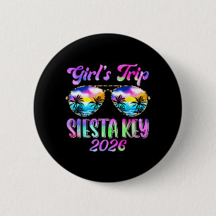 Girls Trip Siesta Key 2026 Summer Beach Weekend 6 Cm Round Badge