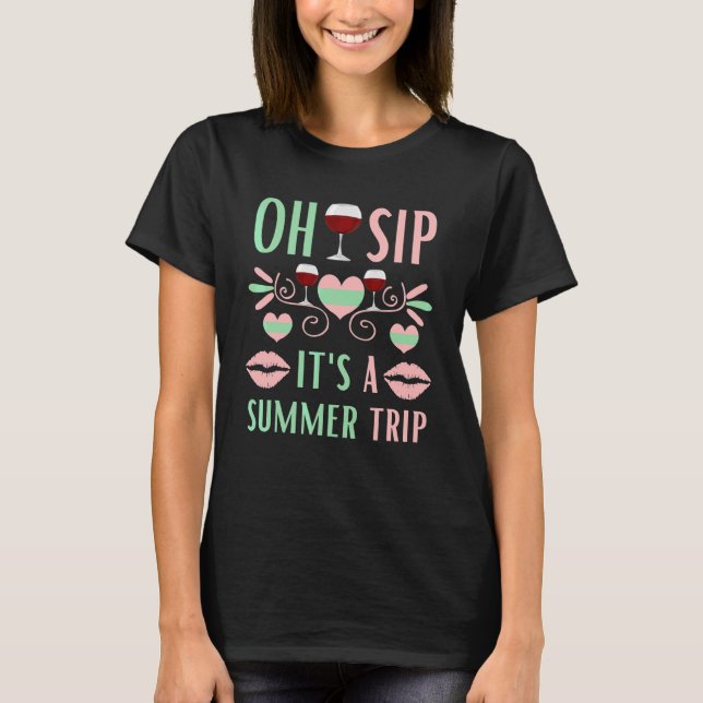 Girls Trip Summer Vacation Travel Ladies Trip Fun  T-Shirt (Front)