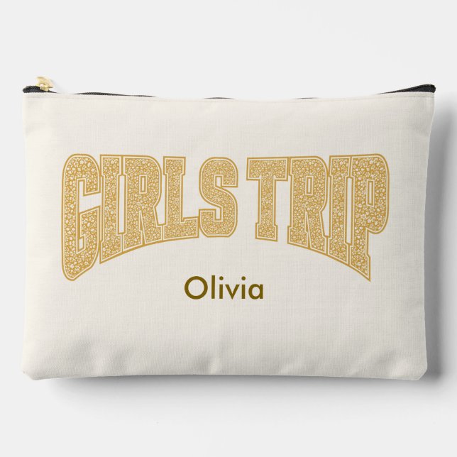 GIRLS TRIP Summer Varsity Sunset Ditzy Floral  Accessory Pouch (Front)