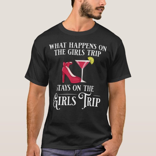 Girls Trip Weekend Las Vegas Wine Glasses T-Shirt (Front)