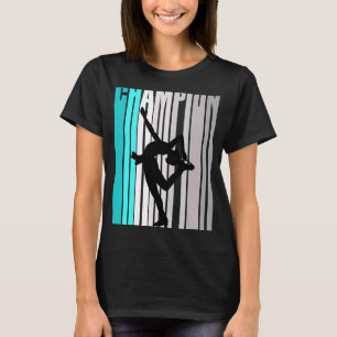 Girls Turquoise Ice Skating Champion Ice Skating T T-Shirt