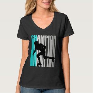 Girls Turquoise Roller Skating Champion Roller Ska T-Shirt