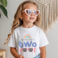 Girls Two Cool Rainbow 2nd Birthday