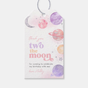 Girl's Two The Moon Thank You Tags