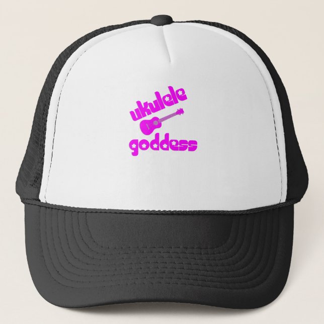 girls ukulele trucker hat (Front)