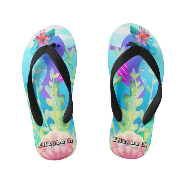 Girls Under the sea Kid's Flip Flops (Footbed)