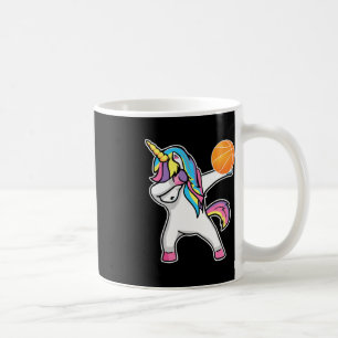 Girls Unicorn Dabbing Basketball Player Fun Bball Coffee Mug