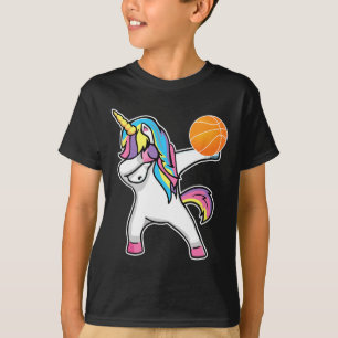 Girls Unicorn Dabbing Basketball Player  Fun Bball T-Shirt