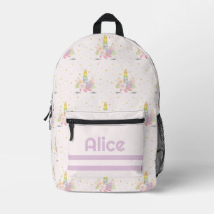 Girls Unicorn Monogrammed Backpack