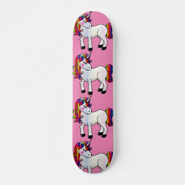 GIRLS UNICORN PINK SKATEBOARD (Front)