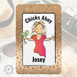 Girls Vacation Glam Funny for Her Cruise Door Magnet
