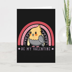 Girls Valentines Atiel Be My Valentine Rainbow Red Card