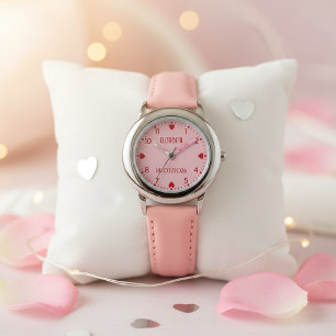 Girls Valentine's Themes Name and Date Watch