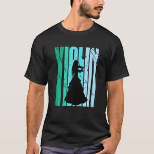 Girls Violin Silhouette Daughters Female Loves Vio T-Shirt
