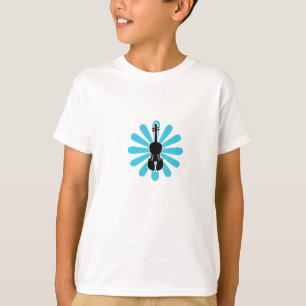 Girls Violin T-shirt with Flower
