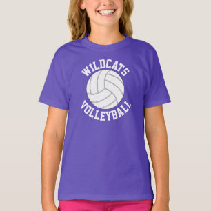 Girls Volleyball Custom Team Name / Text T-Shirts