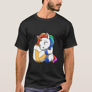 Girls Volleyball Team Cute Volleyball Unicorn Masc T-Shirt
