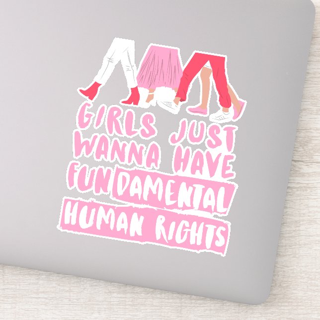 Girls Want Fundamental Rights Word Art Vinyl (Detail)