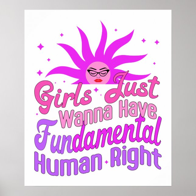 Girls Want to Have Fundamental Rights, Feminist  Poster (Front)