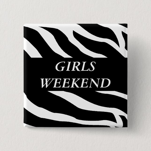 Girls Weekend 15 Cm Square Badge (Front)