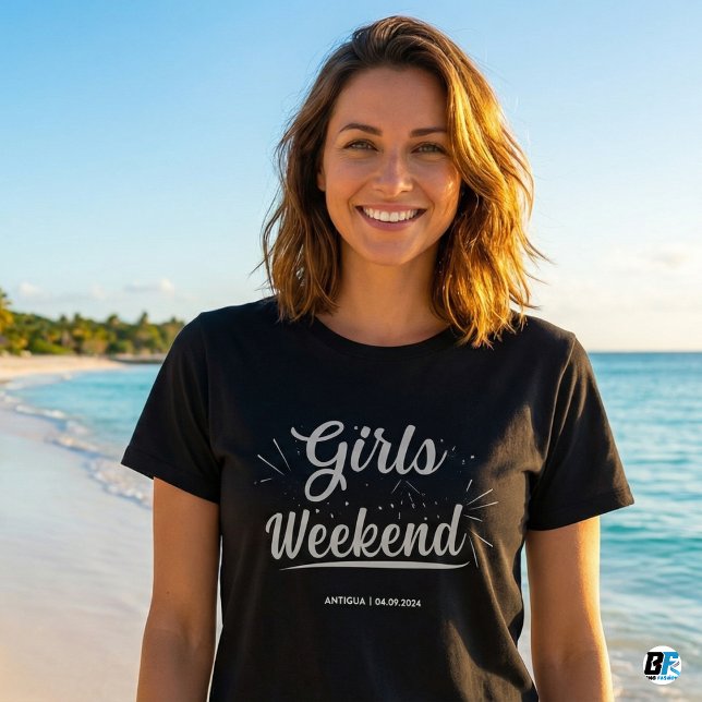 Girls Weekend Away T-shirt Custom Location Date (Creator Uploaded)
