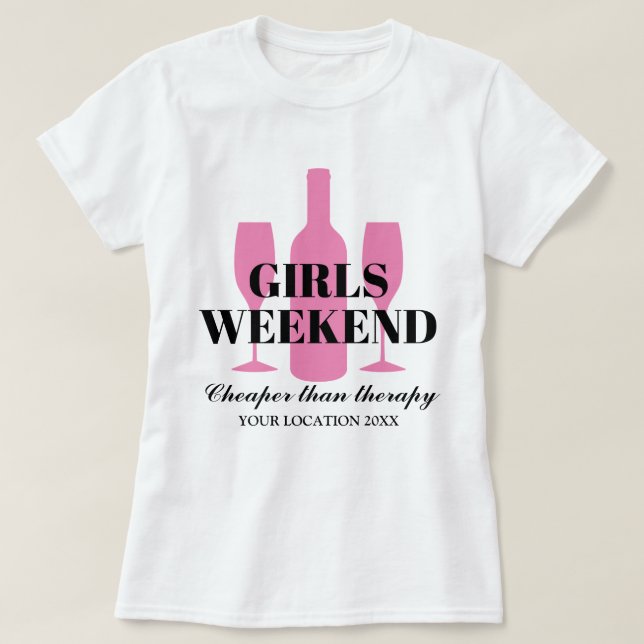 Girls weekend away winery gathering vineyard party T-Shirt (Design Front)