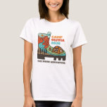 Girls Weekend Bachelorette Party Camping T-shirt<br><div class="desc">Last camping trip before the wedding! Add these matching shirts to your bachelorette party camping / hiking trip! Edit with your brides's name and details. This design features an illustration of a camping scene inside of a hiking boot.</div>