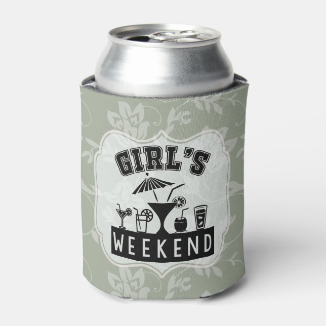 Girl's Weekend Beer Party Customise to Any Colour Can Cooler (Can Front)